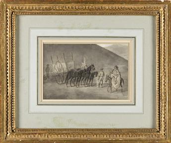 CONSTANTIN GUYS (Vlissingen 1802-1892 Paris) Scène de la Guerre de Crimée.